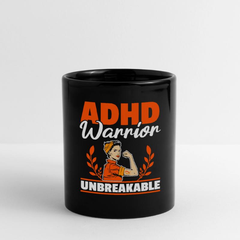ADHD Warriors Unbreakable Thinking Differently Full Colour Mug