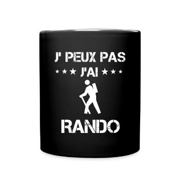 Je peux pas j'ai randonnée cadeau randonneur - Mug uni - noir - Devant