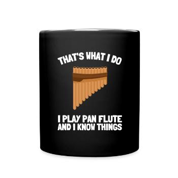 Pan Pipe Instrument Peru Wooden Pan Flute - Tasse einfarbig - Schwarz - Vorne