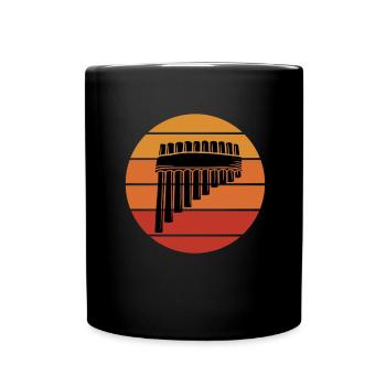 Pan Pipe Instrument Peru Wooden Pan Flute - Tasse einfarbig - Schwarz - Vorne