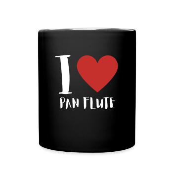 Pan Pipe Instrument Peru Wooden Pan Flute - Tasse einfarbig - Schwarz - Vorne