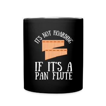 Pan Pipe Instrument Peru Wooden Pan Flute - Tasse einfarbig - Schwarz - Vorne