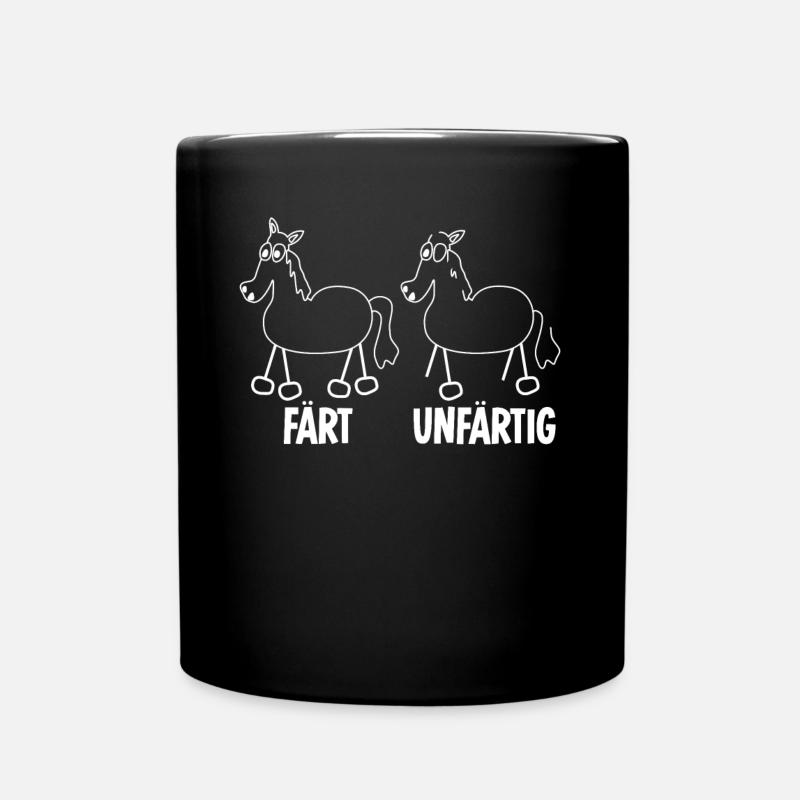 Pferd Färt Reiterin Reitsport Pferde - Tasse einfarbig - Schwarz