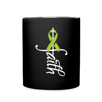 Ribbon Depression Awareness - Full Colour Mug - black - Front