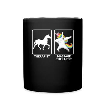 Funny massage therapist - Full Colour Mug - black - Front