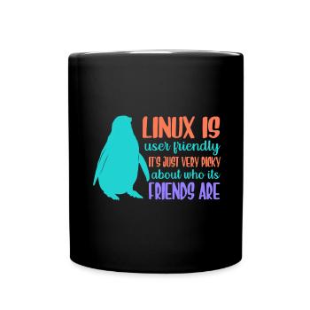 Linux ist benutzerfreundlich - Cloud Computing - Tasse einfarbig - Schwarz - Vorne