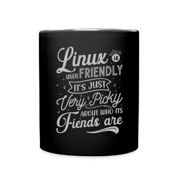 Linux ist benutzerfreundlich - Cloud Computing - Tasse einfarbig - Schwarz - Vorne