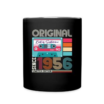 Septembre Né 1956 Cadeau du 66e anniversaire - Mug uni - noir - Devant