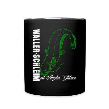 Angler Waller Fischen Fischer Angeln - Tasse einfarbig - Schwarz - Vorne