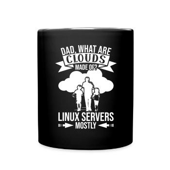 Cloud Computing Informatik Tech - Tasse einfarbig - Schwarz - Vorne
