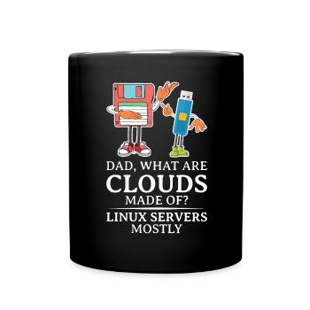 Cloud Computing Informatik Tech - Tasse einfarbig - Schwarz - Vorne