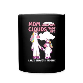 Cloud Computing Informatik Tech - Tasse einfarbig - Schwarz - Vorne