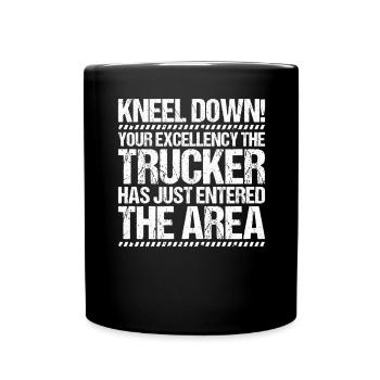 Truck driver Truck driver Professional driver Trucker - Full Colour Mug - black - Front