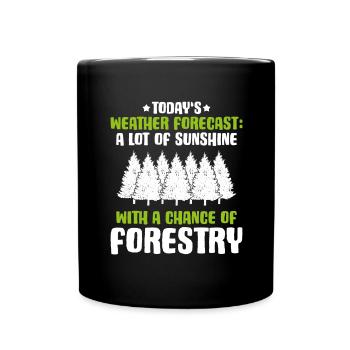 Forester Forestry Forester Forest Worker Forest - Full Colour Mug - black - Front