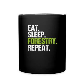 Forester Forestry Forester Forest Worker Forest - Full Colour Mug - black - Front