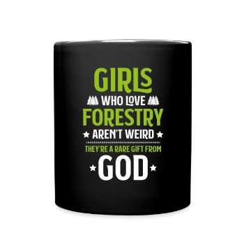 Forester Forestry Forester Forest Worker Forest - Full Colour Mug - black - Front