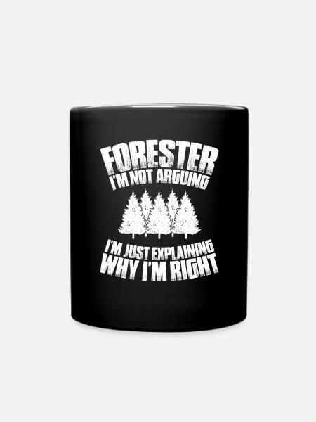 Forestier Forestier Forestier Forestier Ouvrier forestier Forêt - Mug uni - noir