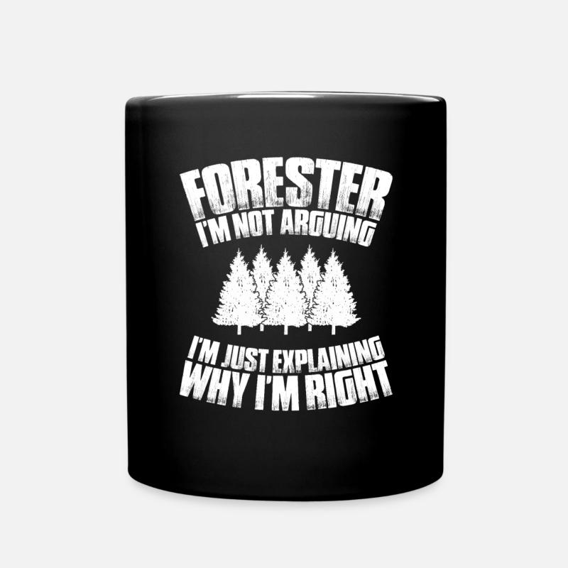 Forestier Forestier Forestier Forestier Ouvrier forestier Forêt - Mug uni - noir