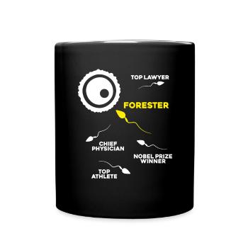 Forester Forestry Forester Forest Worker Forest - Full Colour Mug - black - Front