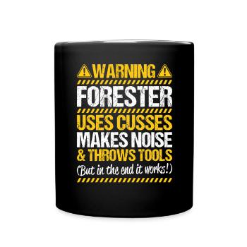 Forester Forestry Forester Forest Worker Forest - Full Colour Mug - black - Front