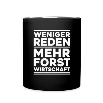 Förster Forstwirtschaft Forester Waldarbeiter Wald - Tasse einfarbig - Schwarz - Vorne
