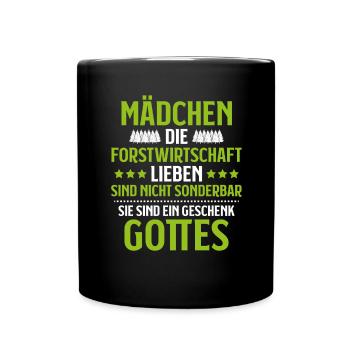 Förster Forstwirtschaft Forester Waldarbeiter Wald - Tasse einfarbig - Schwarz - Vorne