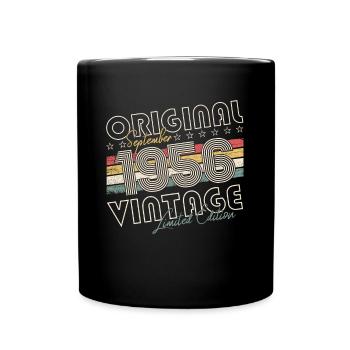 Septembre Né 1956 Cadeau du 66e anniversaire - Mug uni - noir - Devant