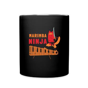 Vibraphone Mom Marimba Ninja And Mallet - Tasse einfarbig - Schwarz - Vorne