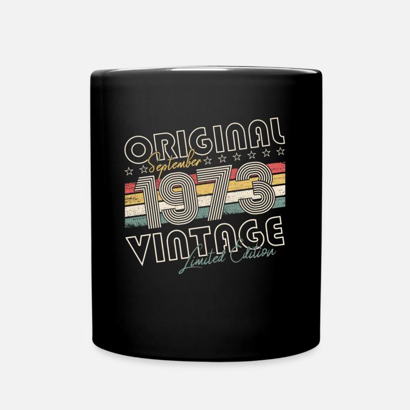 September Jahrgang 1973 49. Geburtstag Geschenk - Tasse einfarbig - Schwarz