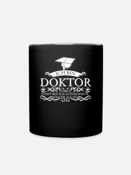 Doktortitel Promotion Doktorarbeit - Tasse einfarbig - Schwarz