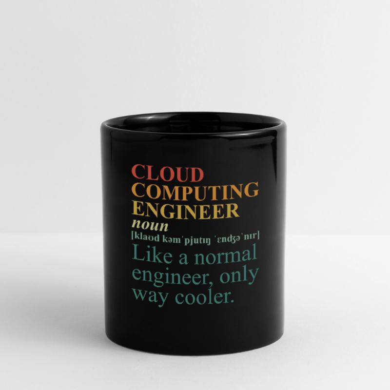 Cloud Computing Engineer Definition Retro Computer Tasse einfarbig