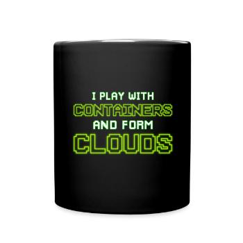 Cloud Computing Informatik Programmierung Dev - Tasse einfarbig - Schwarz - Vorne