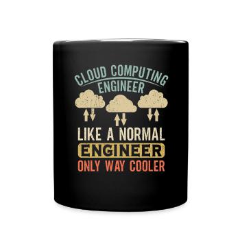 Cloud Computing Engineer Definition Retro Computer - Tasse einfarbig - Schwarz - Vorne