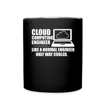 Cloud Computing Engineer Definition Retro Computer - Tasse einfarbig - Schwarz - Vorne