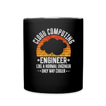 Cloud Computing Engineer Definition Retro Computer - Tasse einfarbig - Schwarz - Vorne