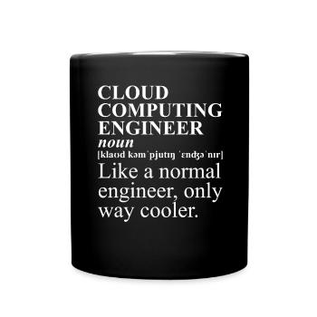Cloud Computing Engineer Definition Retro Computer - Tasse einfarbig - Schwarz - Vorne