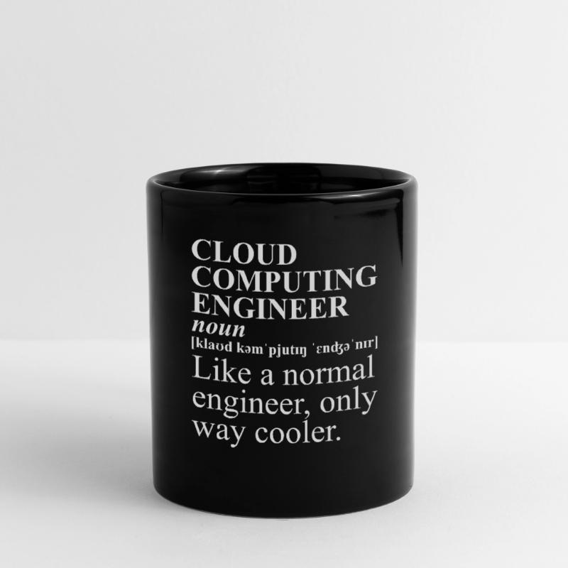 Cloud Computing Engineer Definition Retro Computer Tasse einfarbig