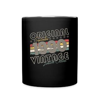 Septembre Né 1990 32ème anniversaire Cadeau - Mug uni - noir - Devant