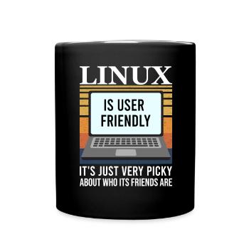 Linux Programmierung Cloud Computing - Tasse einfarbig - Schwarz - Vorne