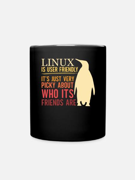 Linux Is User Friendly - Cloud Computing Engineer - Tasse einfarbig - Schwarz