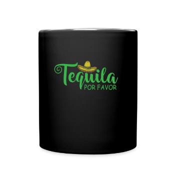 Tequila por Favor Holiday Mexico America - Full Colour Mug - black - Front