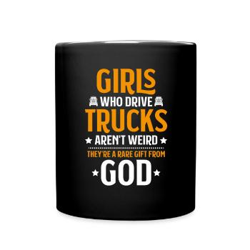 Truck Driver Truck Driver Professional Driver Trucker - Full Colour Mug - black - Front