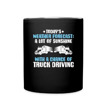 Truck driver Truck driver Professional driver Trucker - Full Colour Mug - black - Front