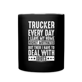 Chauffeur de camion Chauffeur de camion Chauffeur professionnel Camionneur - Mug uni - noir - Devant