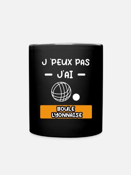 je peux pas j'ai boule lyonnaise cadeau bouliste - Mug uni - noir