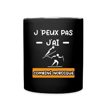 je peux pas j'ai combiné nordique cadeau ski - Mug uni - noir - Devant