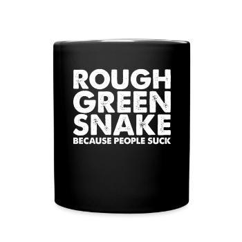 Les gens sucent le serpent vert rugueux - Mug uni - noir - Devant