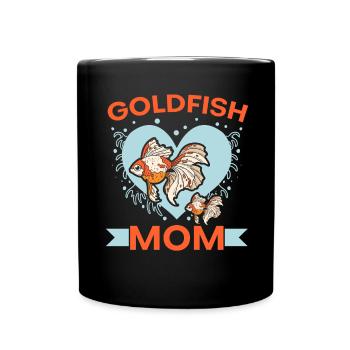 Poisson rouge Maman Aquariophile sous-marin Pisciculture - Mug uni - noir - Devant