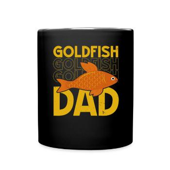 Goldfish Dad Unterwasserfische Aquarianer Fischere - Tasse einfarbig - Schwarz - Vorne