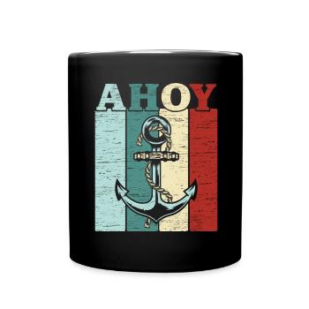 Maritime Sailor Captain Nautical Sailor - Full Colour Mug - black - Front